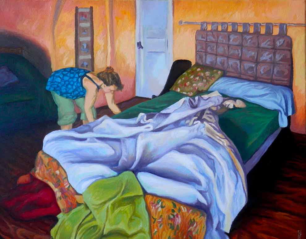 Cengiz Pastutmaz - Femme qui fait son lit