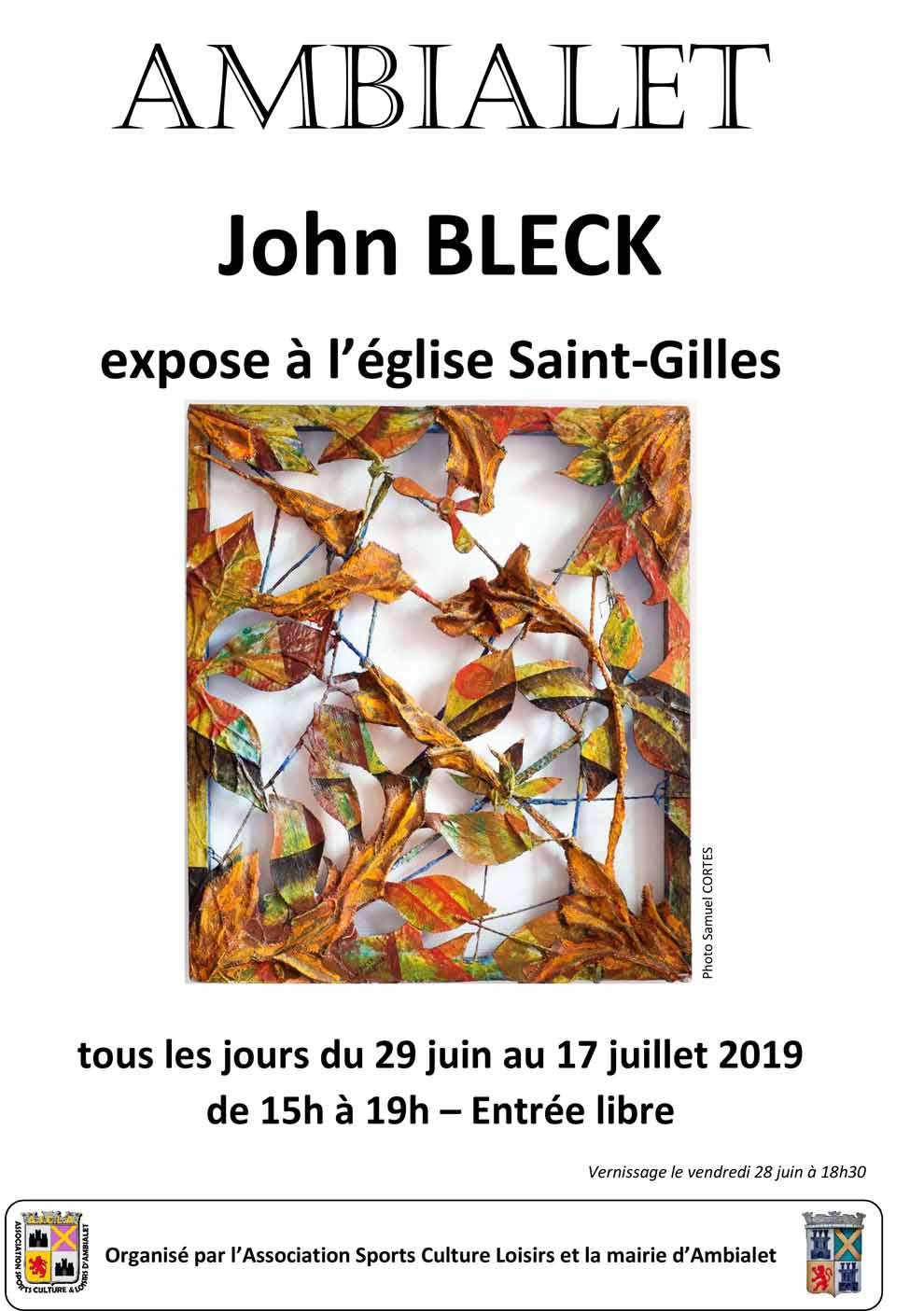 Affiche Exposition John Bleck 2019